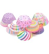 Cupcake Liners Muffin Cups 500 Count 10 Different Color No Smell, Food Grade Baking Cups Paper