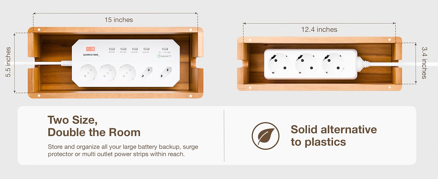 detail inner dimension of large box and small box