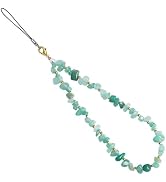 Handmade Natural Gemstone Gold Beaded Charm Cell Phone Camera Lanyard, Stanley Cup Accessories, W...