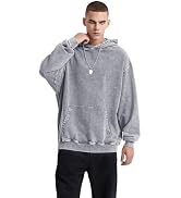RONGTAI Unisex Oversized Acid Wash Hoodie Vintage Sweatshirt Couples Streetwear M-XXXL