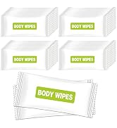 Hipruict Body Wipes Travel Size Individually,50 Pack 10in*10in Large Adult Bathing Wipes No Rinse...
