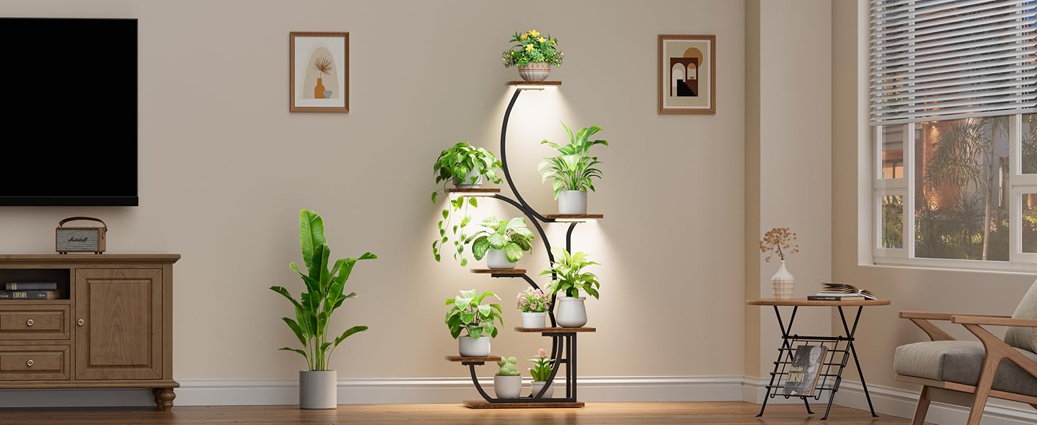 plant stand with grow light