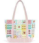 Sunwel Fashion Women Top Zipper Large Floral Quilted Tote Bag for Work Travel Gym Shopping
