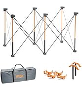 Bora Centipede 2 ft. L x 4 ft. W x 2.5 ft. H Folding Work Table Steel 1500 lb. capacity Gray/Yellow