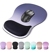 Mouse Pad Wrist Support, Ergonomic Mousepad with Memory Foam Wrist Rest Cushion, Non-Slip Rubber ...