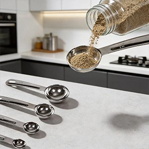 Stainless Steel Measuring Spoons for Wet & Dry Spices Ingredients