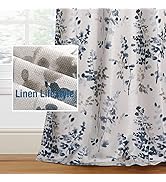 H.VERSAILTEX Linen Blackout Curtains 84 Inches Long Thermal Insulated Room Darkening Linen Curtai...