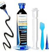SHIELDOM 100% Silicone Sealant Adhesive Waterproof RTV Silicone Caulk High-Strength Flexible Shri...