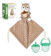 haakaa Security Blanket with Baby Teething Toys, Freezer Teethers for Teething Relief, Soft Baby ...