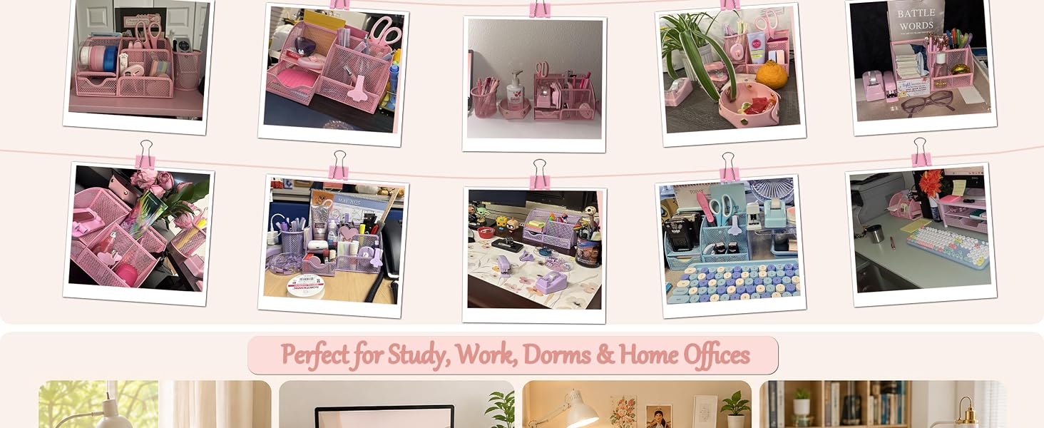 Pink Desk Accessories