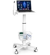 Mount Plus MB-C05 Medical Laptop Workstation Trolley Cart with Wheels, Oral Scanner Holder, Baske...