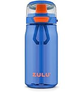 Zulu Kids Flex Water Bottle with Silicone Spout, Leak-Proof Locking Flip Lid and Soft Touch Carry...