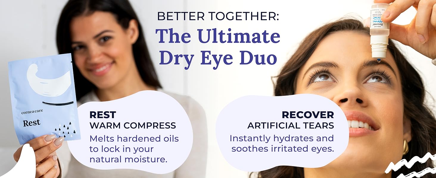 Preservative free artificial tears severe dry eye care therapy kit hydrating eye drop moisture duo