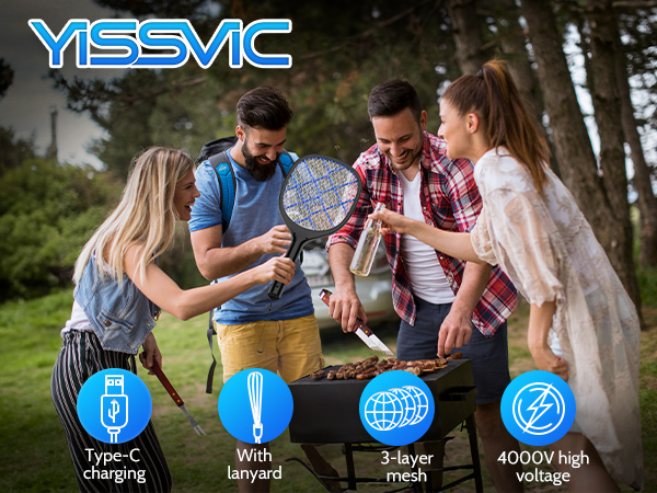 YISSVIC Electric Fly Swatter 4000V Bug Zapper