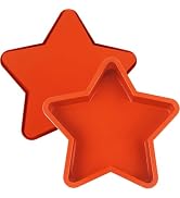 Wilewir 2Pcs Silicone Star Cake Pan for Baking, 10 Inch Large Nonstick Silicone Star Shaped Cake ...