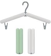 Sazfli Travel Hangers - Portable Folding Clothes Hangers with Built-in Clips, Collapsible Foldabl...