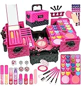 Kids Makeup Kit for Girl - 52 PCS Safe and Washable Makeup for Kids, Real Girls Makeup Kit, Toddl...