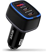 78W USB C Car Charger, Super Fast Charging Cigarette Lighter Adapter, 3 Port Power Delivery Auto ...