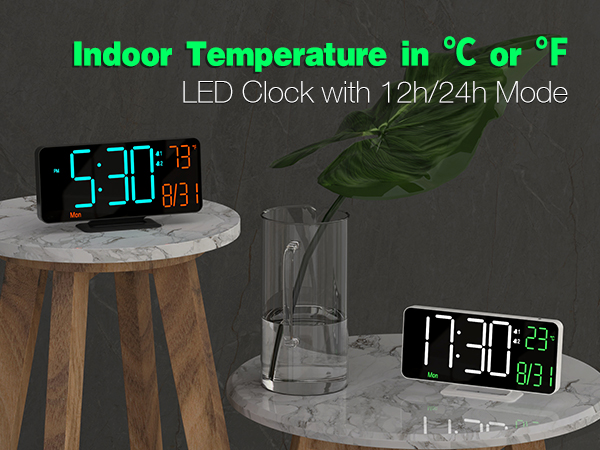 6.7in digital clock