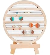 WADORN Wooden Jewelry Display Tray, 6 Long Slots Ring Earring Jewelry Display Tray Organizer Hold...