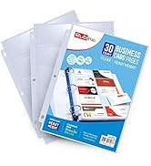 Heavyweight Business Card Holder, Business Card Sleeve Pockets Hold 3.5 x 2 Inch Business Cards, ...