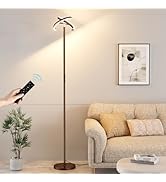 PreeOtti LED Floor Lamp - 70" Tall Modern Standing Lamp with 2 Rotatable Lights, Remote & Touch C...