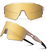 Ukoly Cycling Sunglasses for Men Women with 3 Interchangeable Lenses, Polarized Sports Sunglasses...