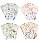 400 Pieces Scrapbook Supplies Kit, Scrapbook Stickers and Paper Set, Vintage Floral Scrapbooking ...