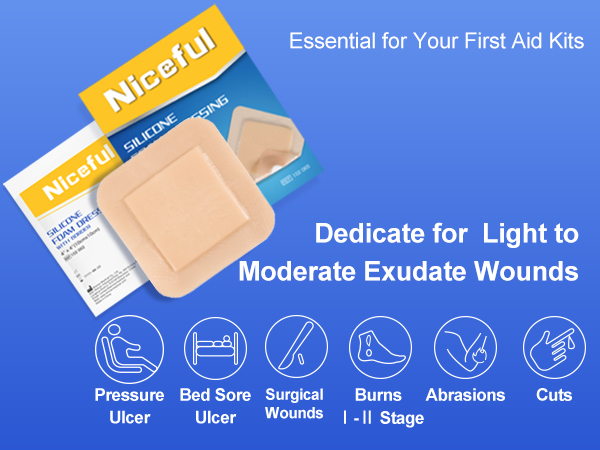 silicone foam dressing 4x4