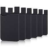 Adhesive Card Holder, 6 Pack Silicone Credit Card Holder for iPhone, Adhesive Silicone Back of Ph...