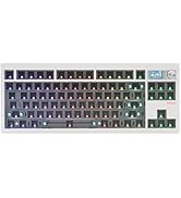 BOYI GMK87 TKL Mechanical Keyboard Barebones kit with TFT-LCD Screen&Knob,BT/2.4G/Wired Gasket Mo...