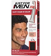 Just For Men Easy Comb-In Color Mens Hair Dye, Easy No Mix Application with Comb Applicator - Jet...