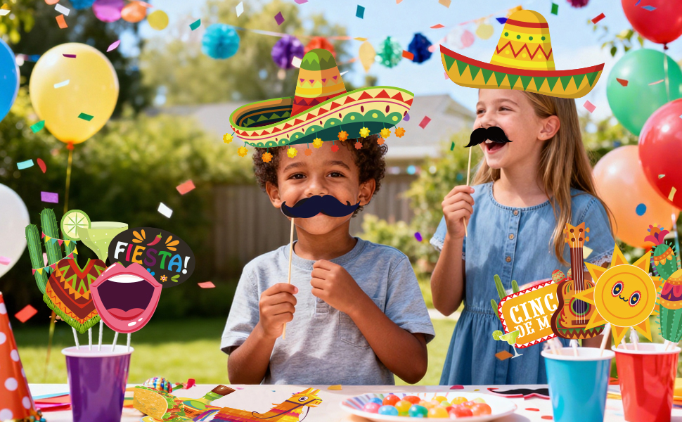 mexican fiesta photo booth props