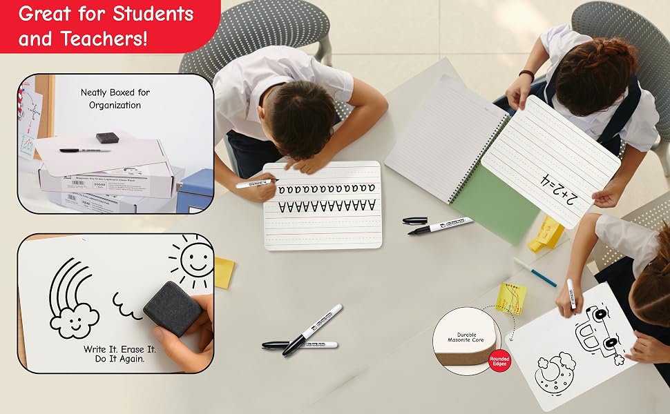 Charles Leonard Classroom Mess-free learning whiteboard