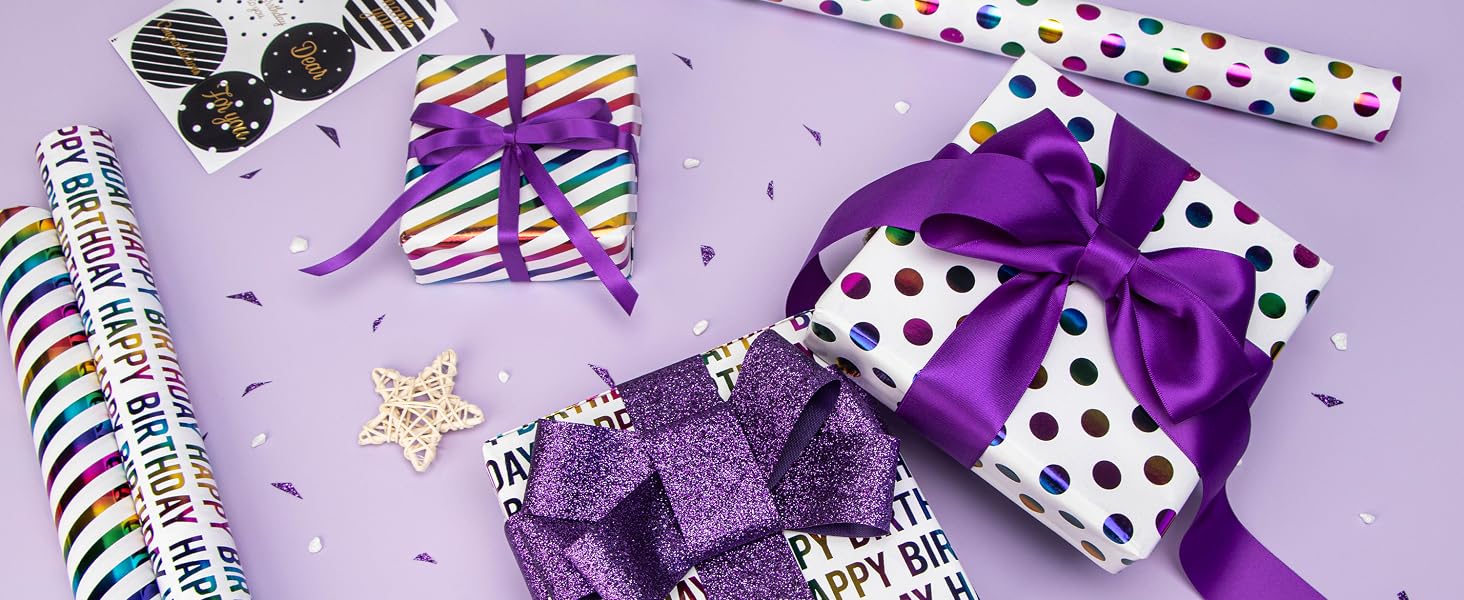 17inch birthday iridescent wrapping paper 2