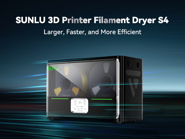 SUNLU Official Filament Dryer S4, 4 Spools Capacity, Efficient Heating to 70?