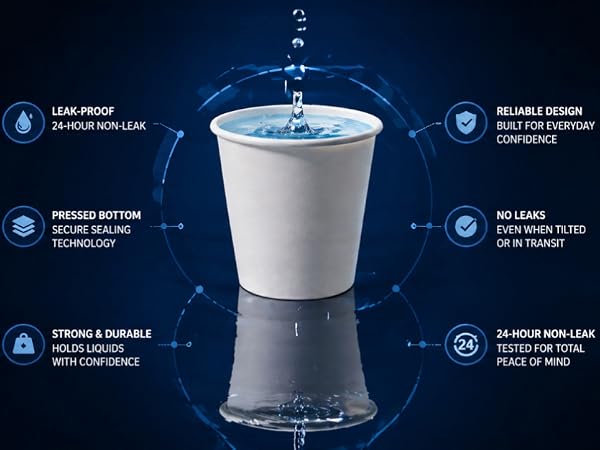 3 oz Disposable Paper Cups Bathroom Mouthwash Cups, Leak-Free Food Safe Small Mini Cups