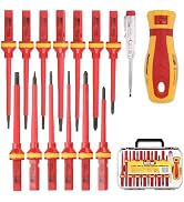 HURRICANE 1000V Insulated Screwdriver Set, 15 Piecse Professional Insulated Electrician Screwdriv...