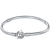 LIGHTDOG Charm Bracelet for Pandora Charms , 925 Sterling Silver Snake Chain Bracelet Fit Any Cha...