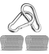 4Inch Safety Spring Snap Hook, Ailengy 30Pcs Galvanized Steel Quick Link Carabiner Clip Hooks 3/8...