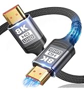 10K 8K HDMI Cable 2.1, 1M/3.3FT Ultra High Speed HDMI Cable Braided Cord, HDMI Cables 48Gbps (8K@...