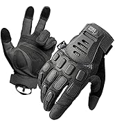 ZUNE LOTOO Touchscreen Tactical Gloves Men with TPR Finger Impact Protection & Palm Padded for Mo...