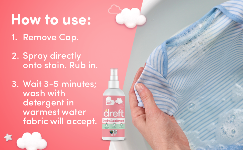 Dreft Stain Remover, phosphate-free, for infant and children’s clothes, pack of 2