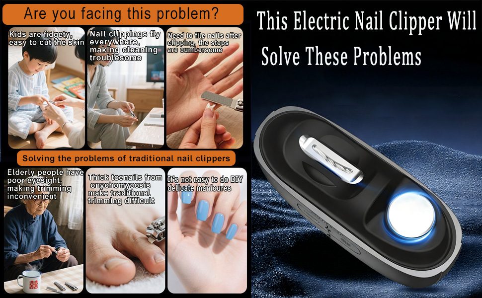 Electric Nail Trimmer for Toenails & Fingernails