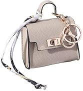 Mini Backpack Keychain for Women Coin Purse Keychain PU Leather Twist-Lock Small Change Pouch Coi...