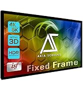 Akia Screens Fixed Frame Projector Screen 100 inch 16:9 8K 4K Ultra HD 3D Ready Wall Mount CINEWH...
