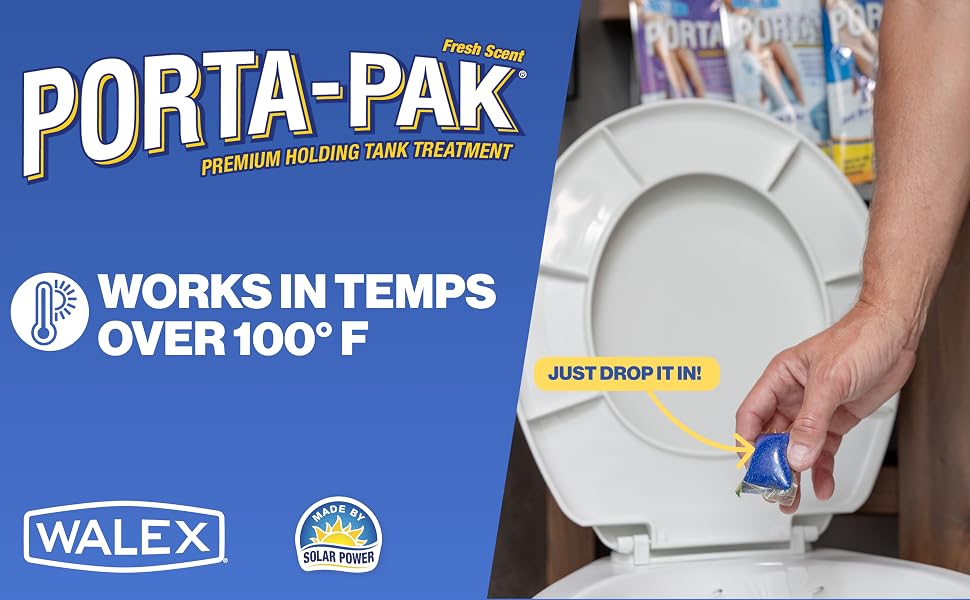walex porta pak fresh scent 100 temp rv toilet