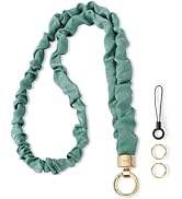 WEESMILE Stretchy Scrunchie Lanyard for ID Badges – Cute Neck Lanyard for Keys | Retractable Keyc...