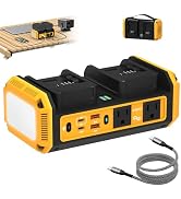 Kzreect 350W Pure Sine Wave Power Inverter Compatible with Dewalt 20V Batteries, Dual-Battery Aut...