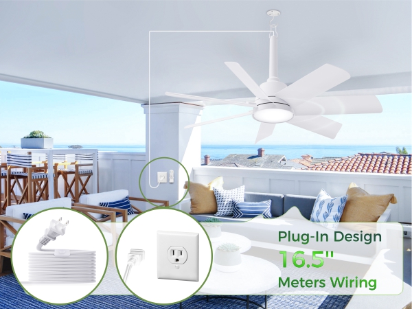 28 inch plug in outdoor ceiling fan with light remote hanging portable fan patio porch camping rv